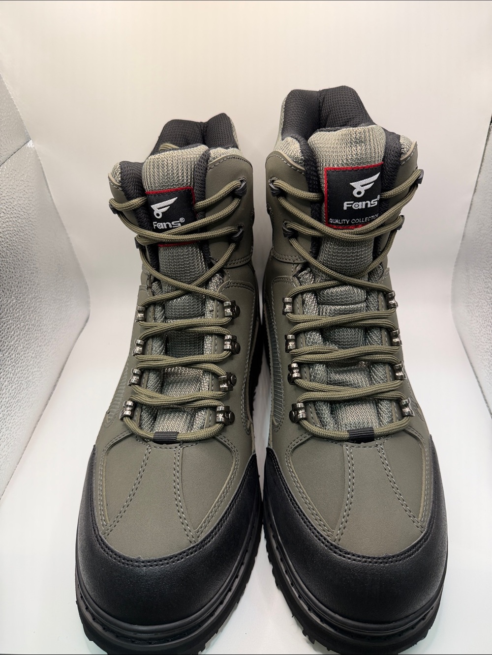 Men's Fans Olive Green Outdoor Hiking Boots